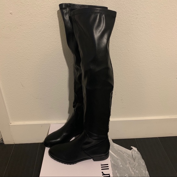 Bar III faux leather over the knee boots - Picture 4 of 7